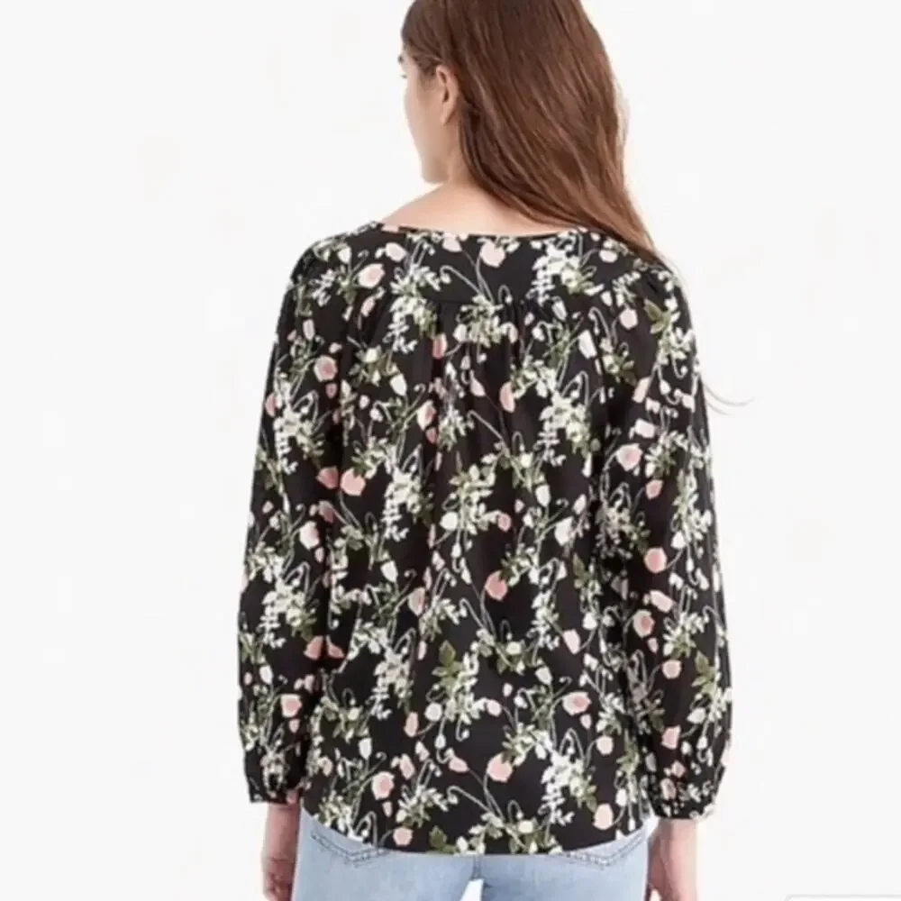 J.‎ Crew liberty of London Poppy dream peasant top